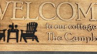Welcome to Our Cottage Sign (Personalized)