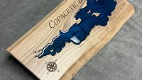 Small Custom Lake Live Edge Sign (Personalized)