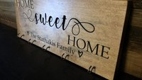 Key Chain Rack Home Sweet Home (Personalized)