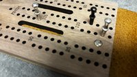 Compact Leather Folding Travel Cribbage Board with Metal Pegs – Portable Walnut Game for Camping & On-the-Go Fun
