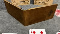 Compact Leather Folding Travel Cribbage Board with Metal Pegs – Portable Walnut Game for Camping & On-the-Go Fun