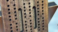 Compact Leather Folding Travel Cribbage Board with Metal Pegs – Portable Walnut Game for Camping & On-the-Go Fun