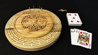 Personalized Heirloom Cribbage Board Game (Spalted Maple)