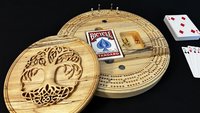 Personalized Heirloom Cribbage Board Game (Spalted Maple)