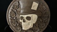 Skull & Roses Cribbage Board