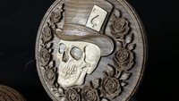Skull & Roses Cribbage Board