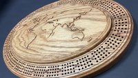 Personalized World Atlas Globe Cribbage Board: Explore the World of Card Games