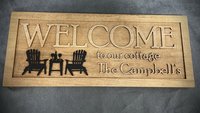 Welcome to Our Cottage Sign (Personalized)