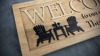 Welcome to Our Cottage Sign (Personalized)