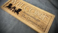 Welcome to Our Cottage Sign (Personalized)
