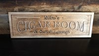 Cigar and Whisky Sign (Personalized)