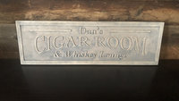 Cigar and Whisky Sign (Personalized)