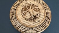Tree of Life Cribbage Board Game: Fusion of Family, Elegance & Art