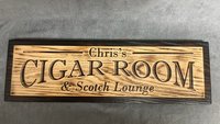 Cigar and Whisky Sign (Personalized)
