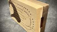 Heart Hands Folding Travel Cribbage Board