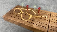 Eye Glasses Folding Travel Cribbage Board