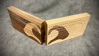 Heart Hands Folding Travel Cribbage Board