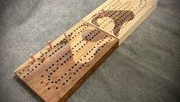 Heart Hands Folding Travel Cribbage Board