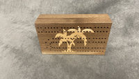 Palm Tree Folding Travel Cribbage Board