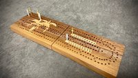 Palm Tree Folding Travel Cribbage Board
