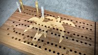 Palm Tree Folding Travel Cribbage Board
