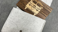 Heart Hands Folding Travel Cribbage Board