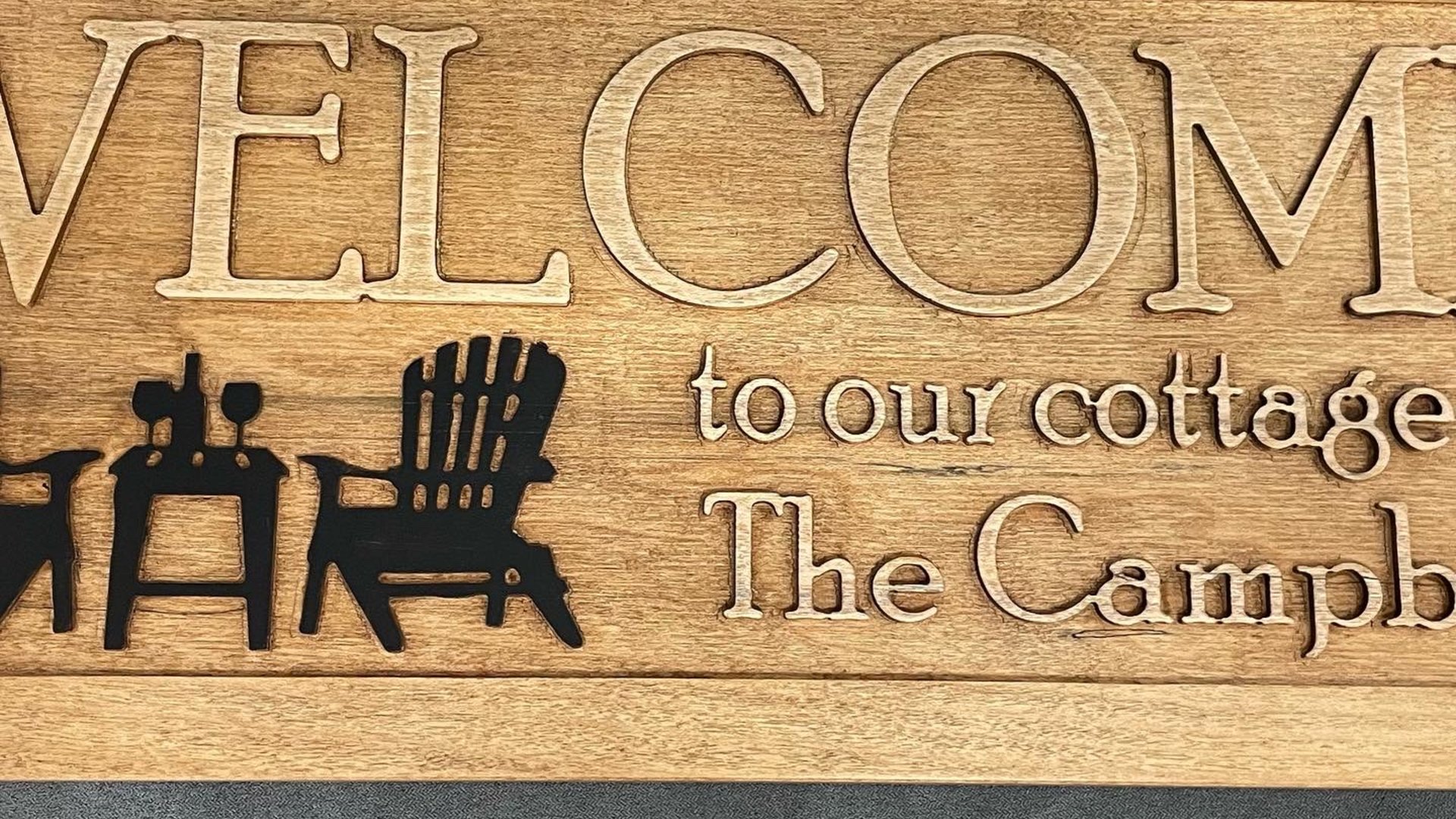 Welcome to Our Cottage Sign (Personalized)