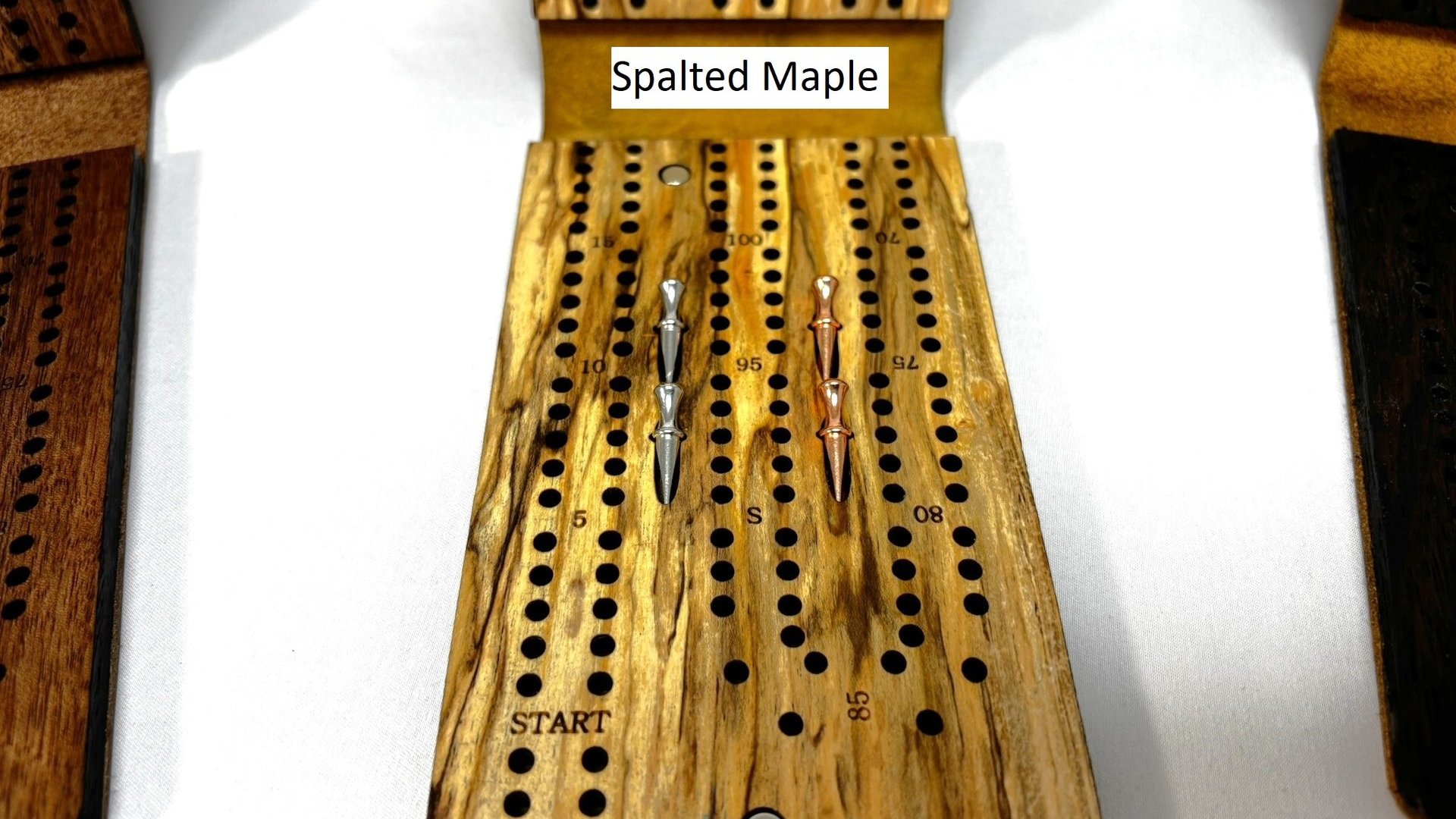 Compact Leather Folding Travel Cribbage Board with Metal Pegs – Portable Walnut Game for Camping & On-the-Go Fun