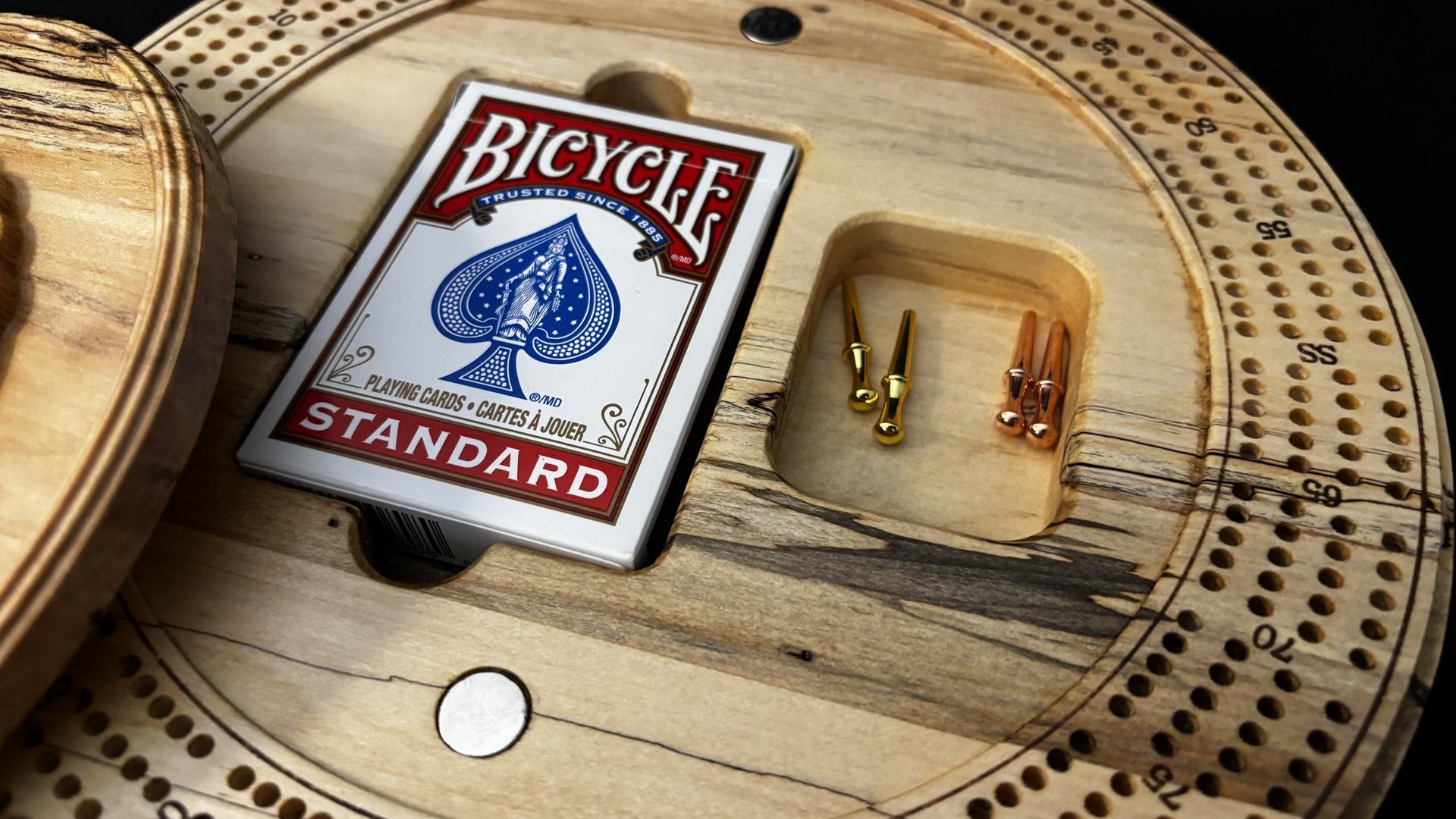 Personalized Heirloom Cribbage Board Game (Spalted Maple)
