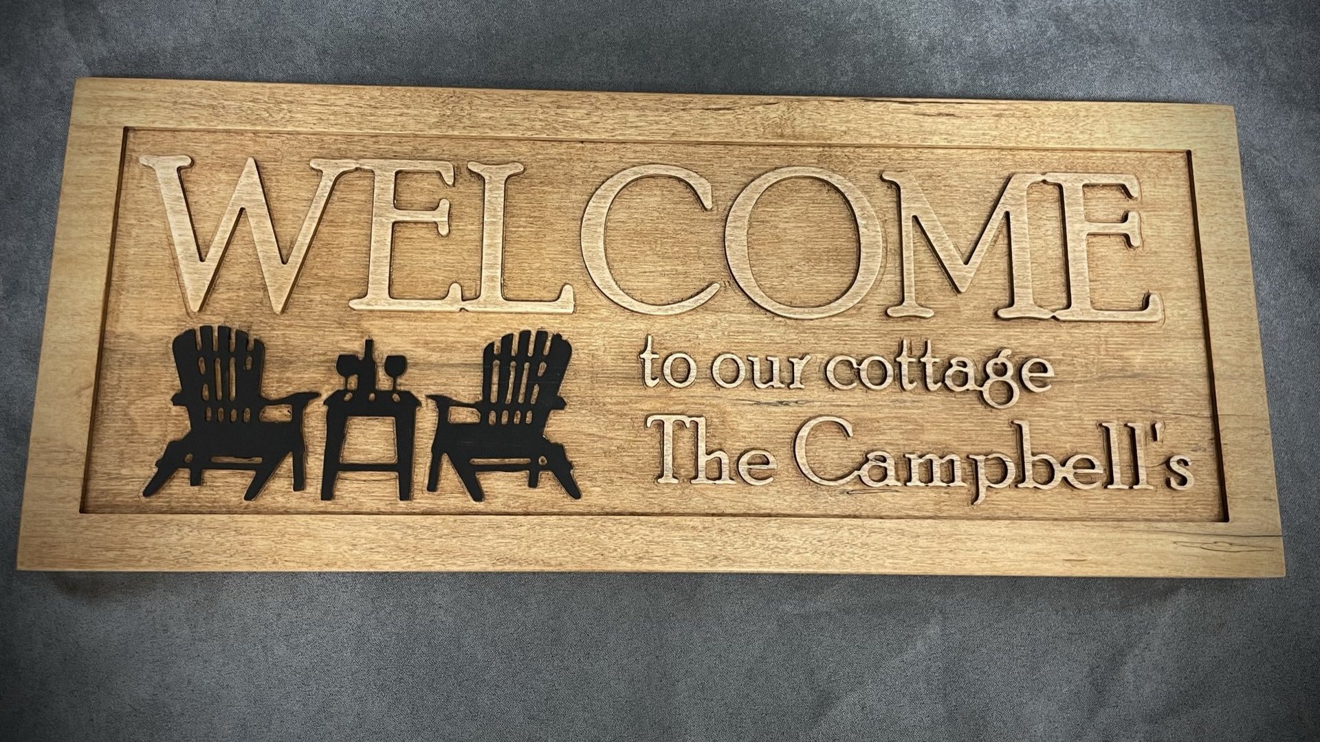 Welcome to Our Cottage Sign (Personalized)