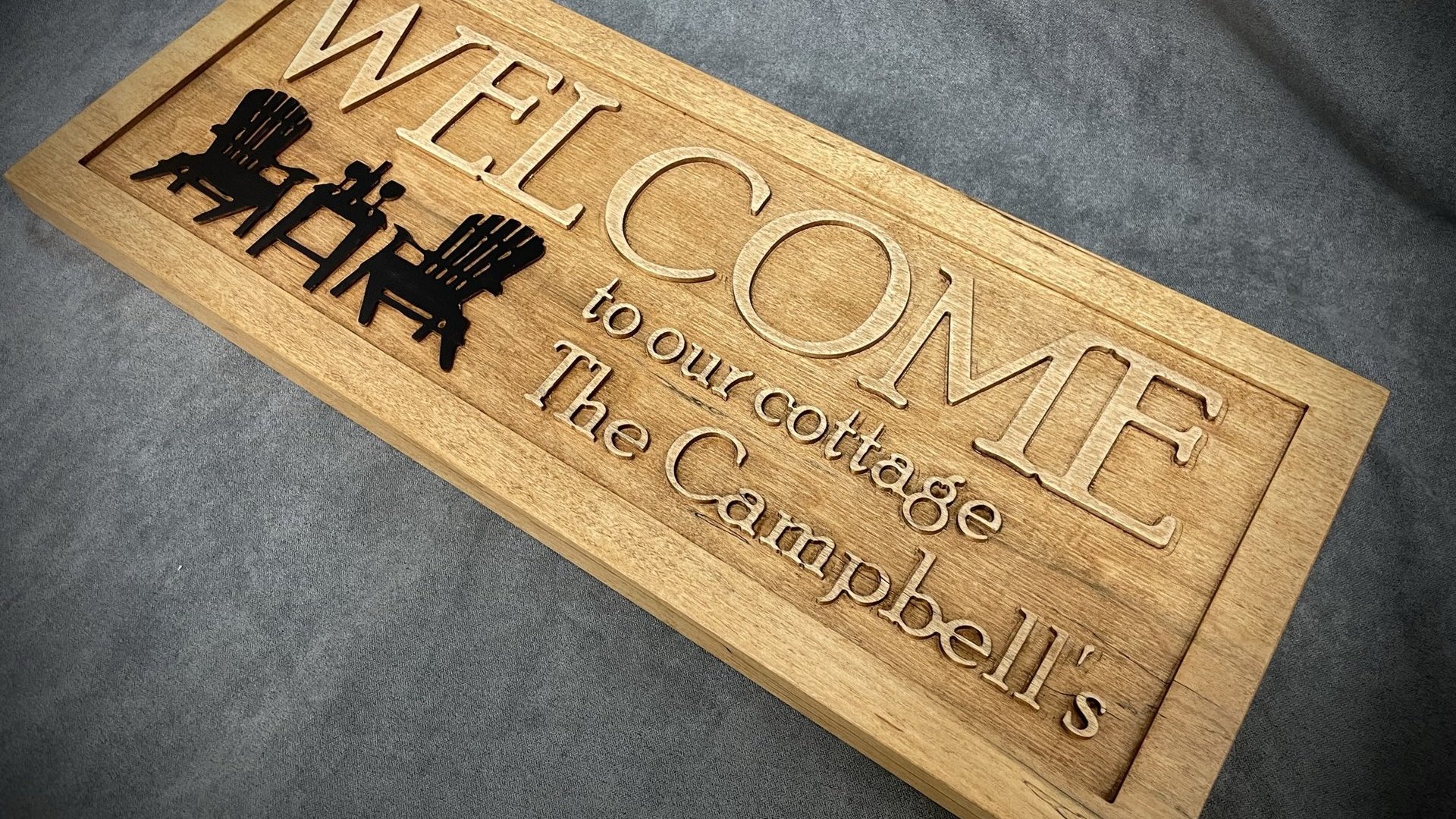 Welcome to Our Cottage Sign (Personalized)