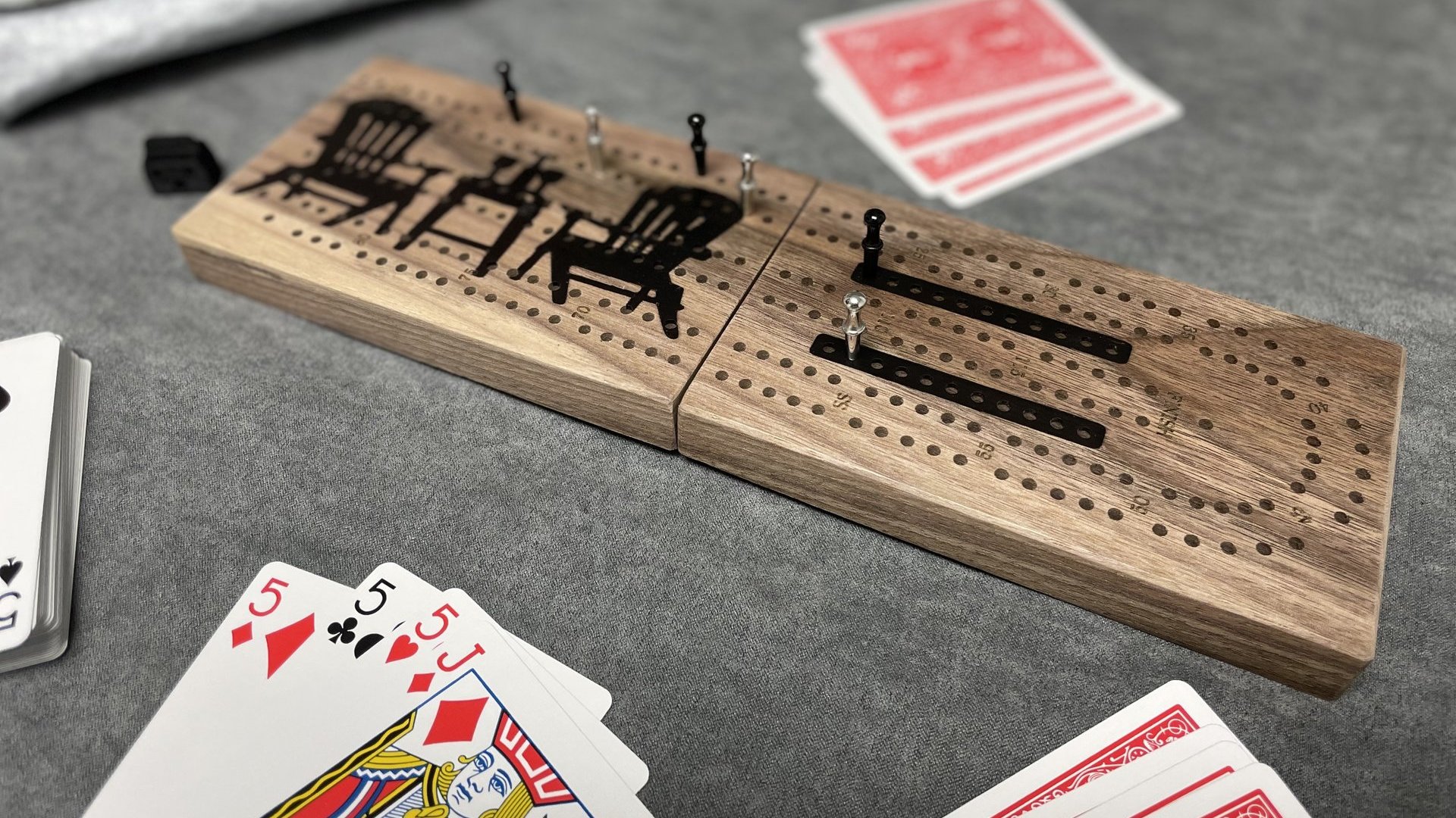 Muskoka / Adirondack Folding Travel Cribbage Board