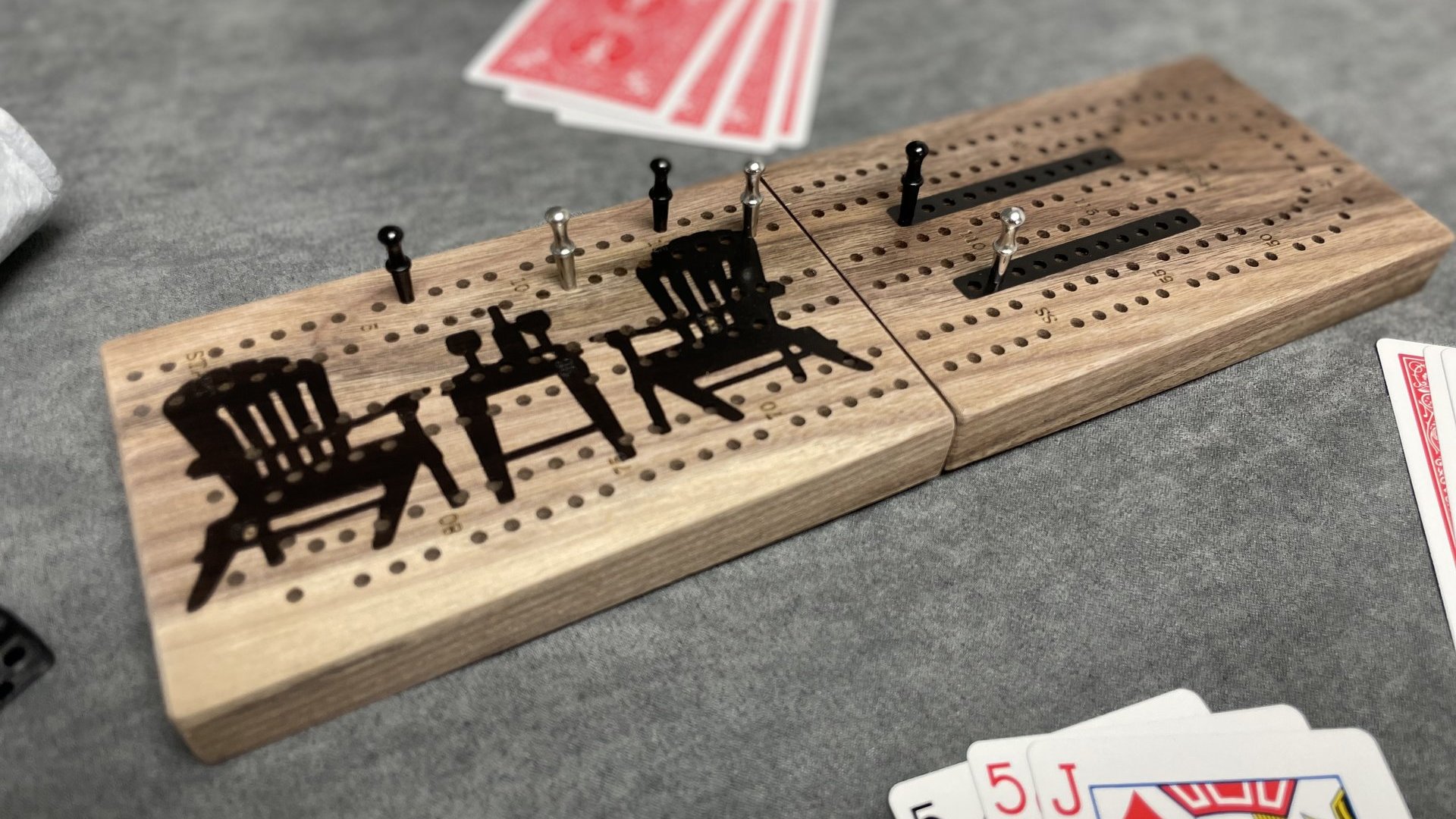Muskoka / Adirondack Folding Travel Cribbage Board