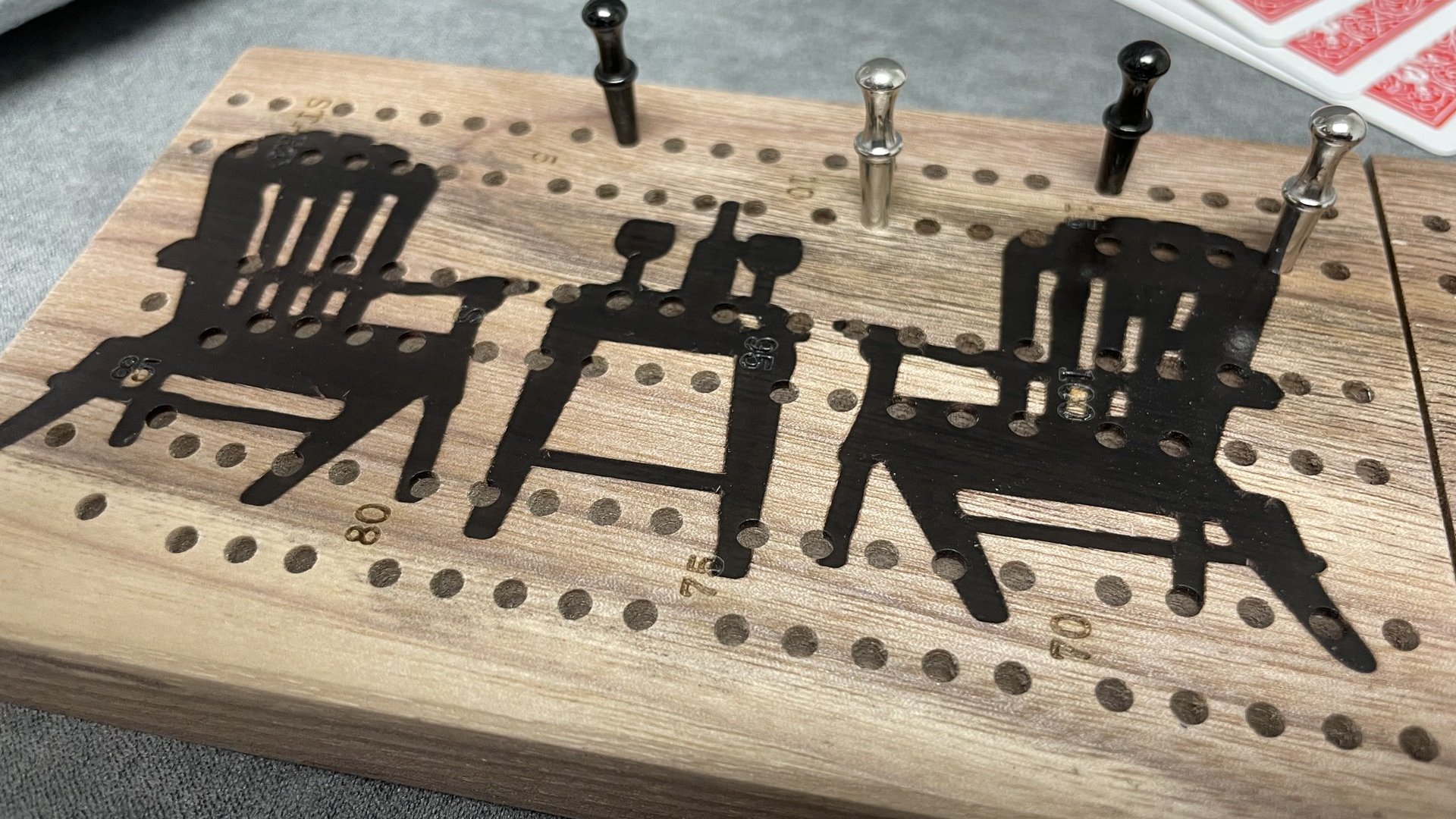 Muskoka / Adirondack Folding Travel Cribbage Board