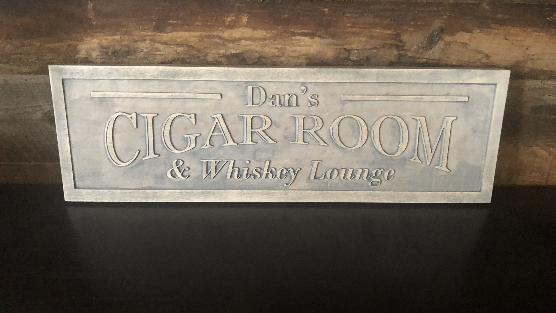 Cigar and Whisky Sign (Personalized)