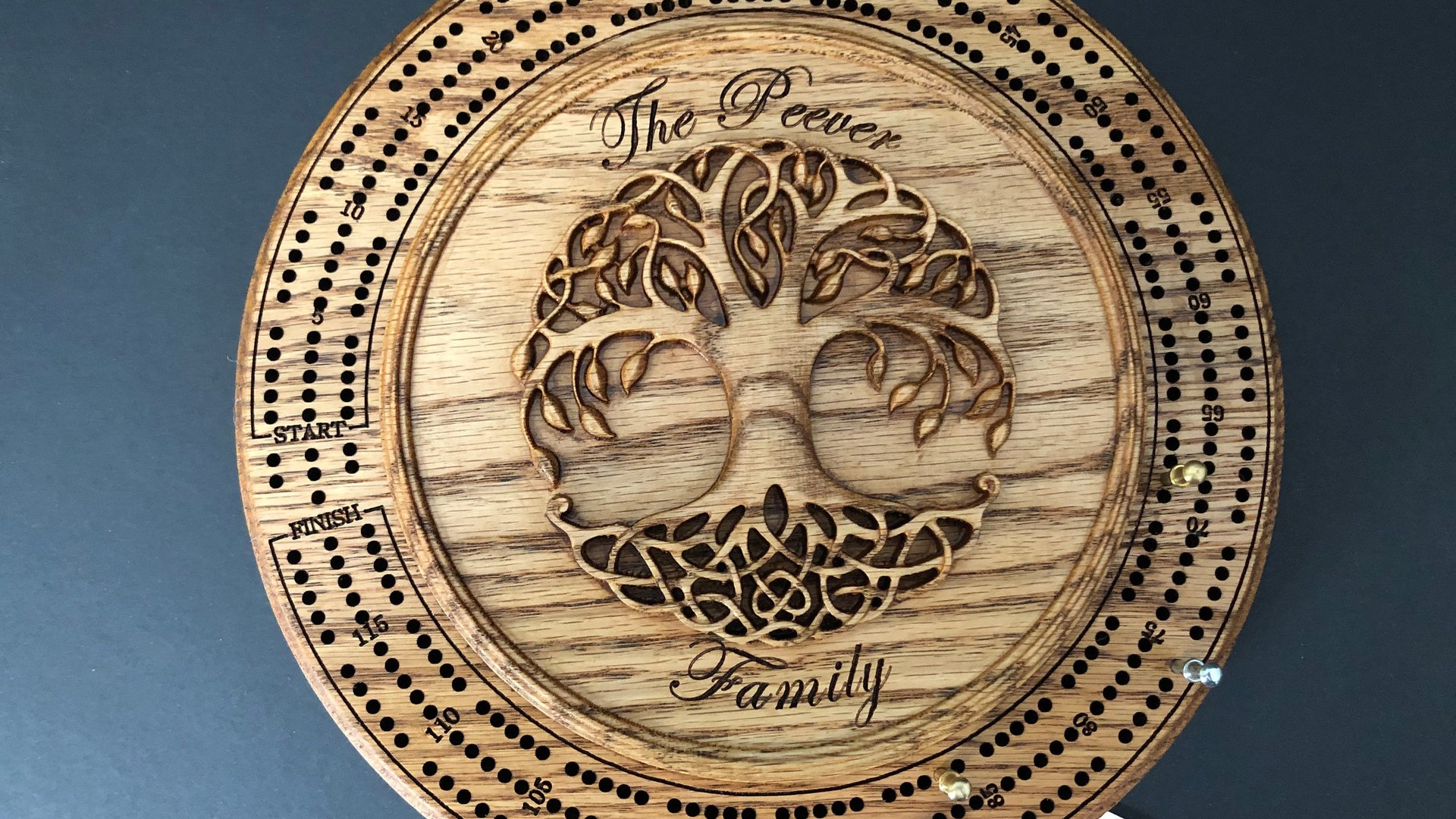 Tree of Life Cribbage Board Game: Fusion of Family, Elegance & Art