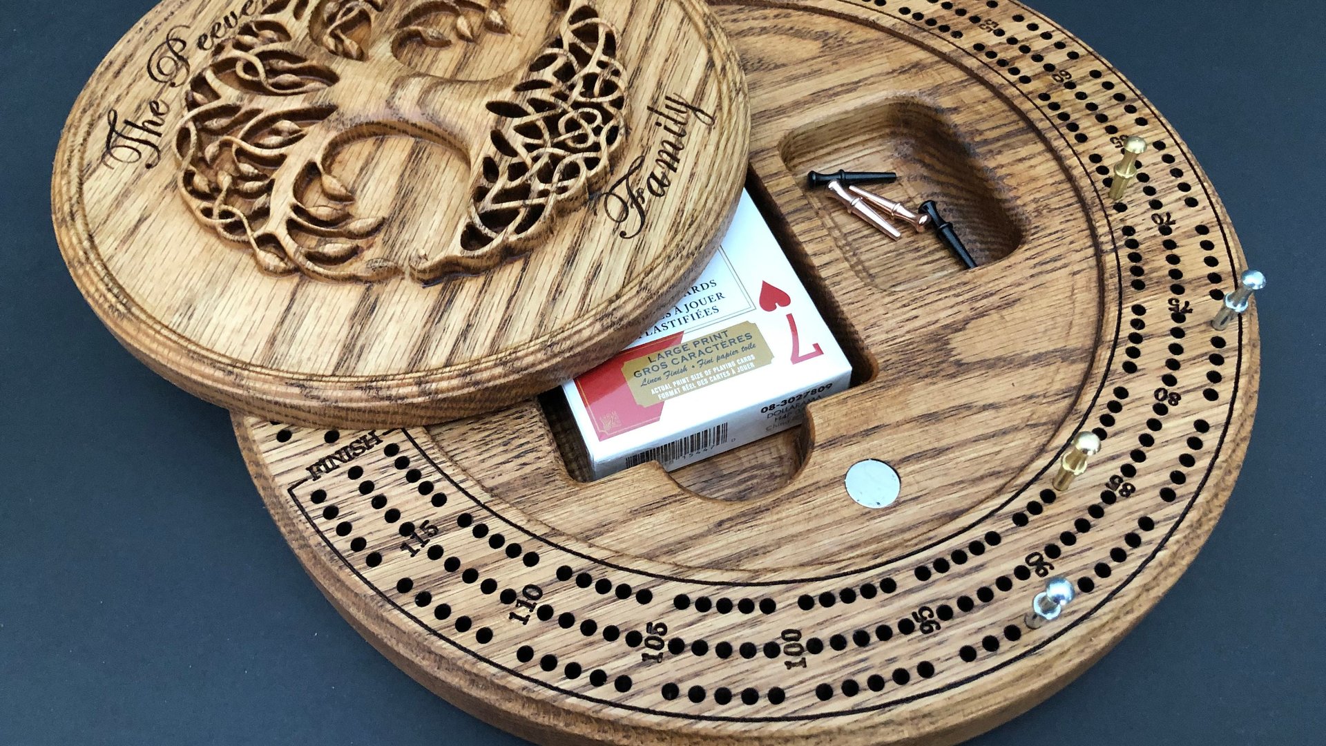 Tree of Life Cribbage Board Game: Fusion of Family, Elegance & Art