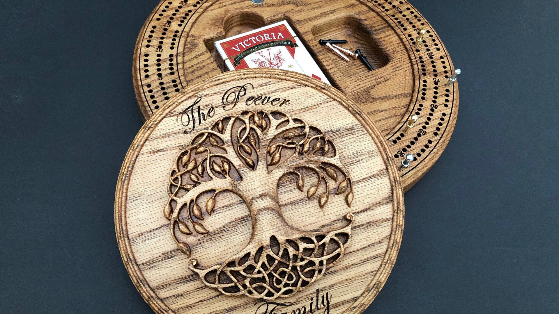 Tree of Life Cribbage Board Game: Fusion of Family, Elegance & Art