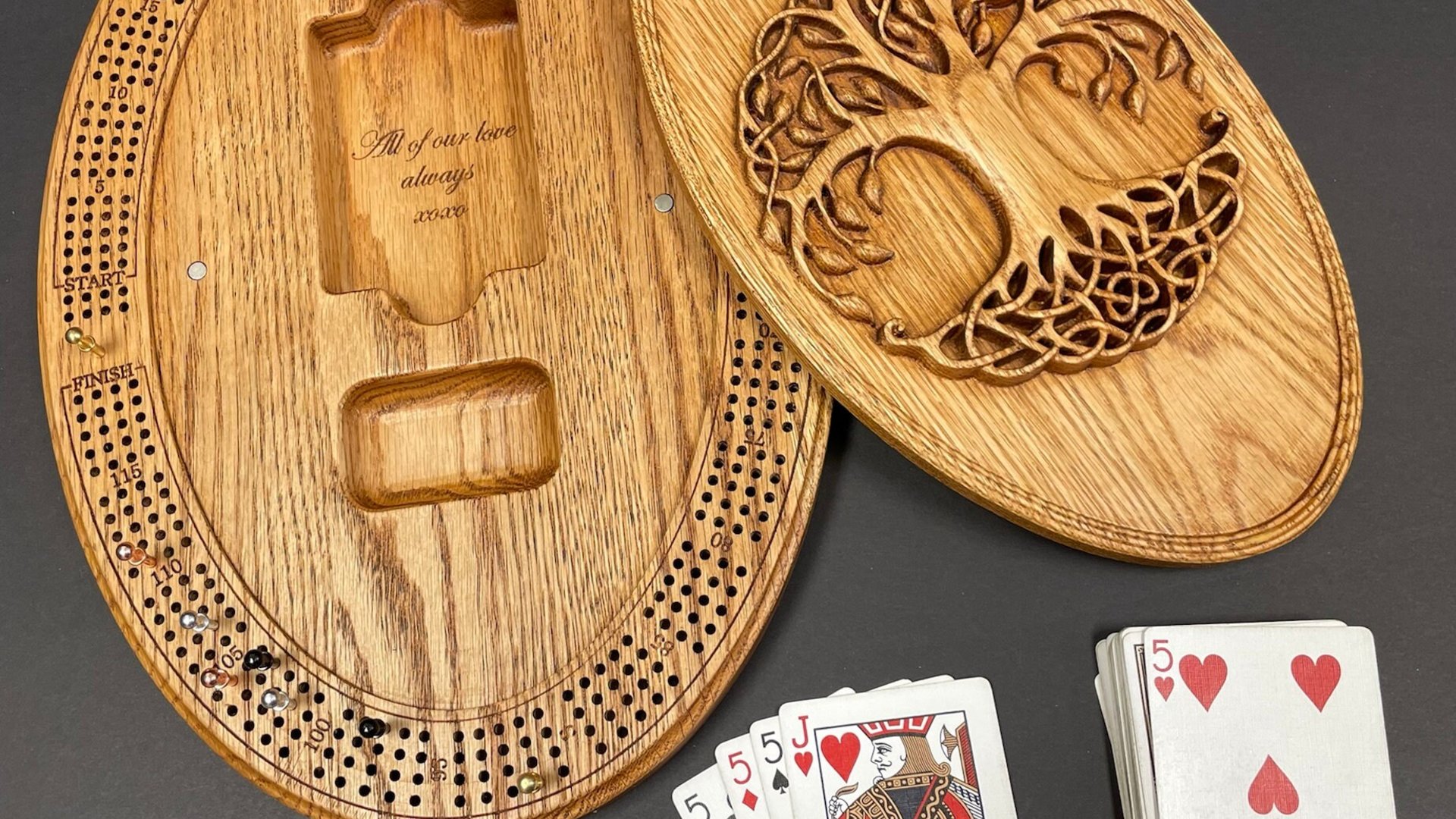 Personalized Tree of Life Cribbage Board: Elevate Your Game Nights