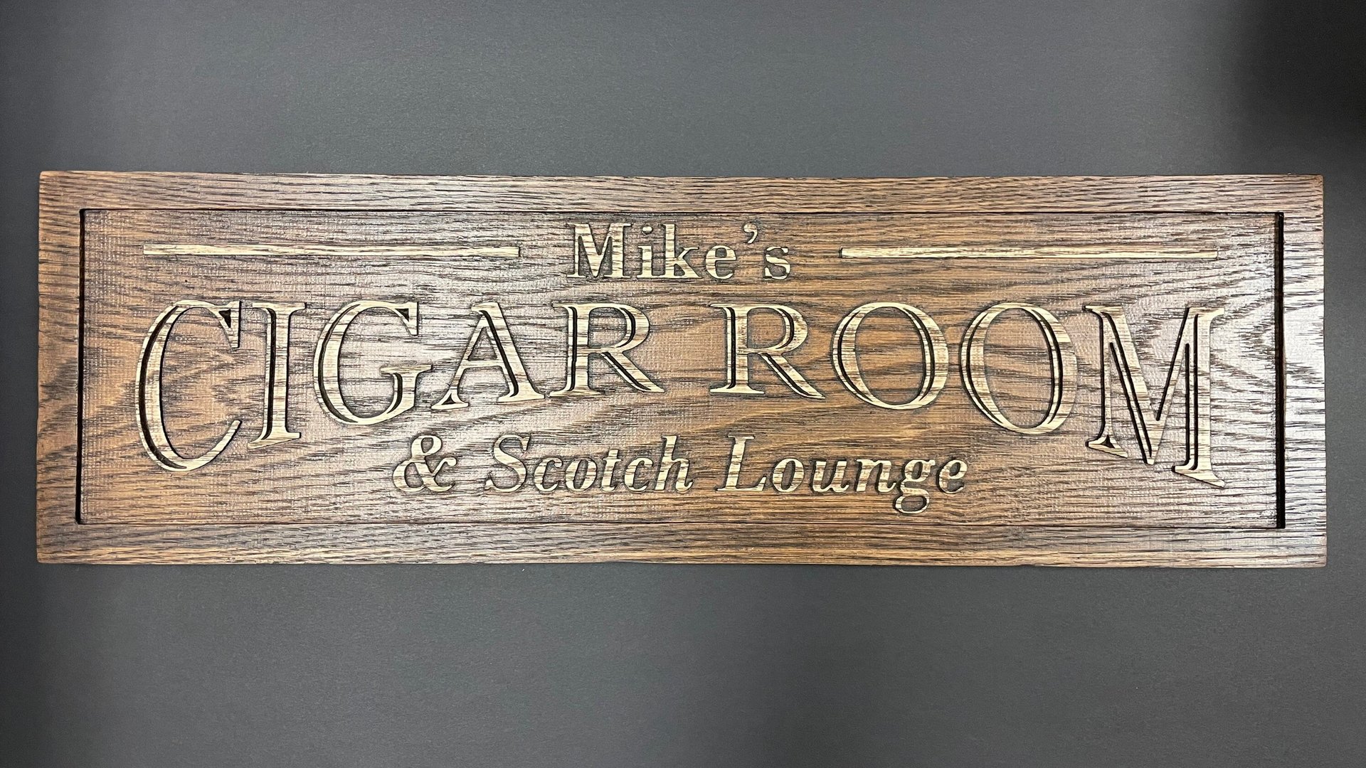 Cigar and Whisky Sign (Personalized)