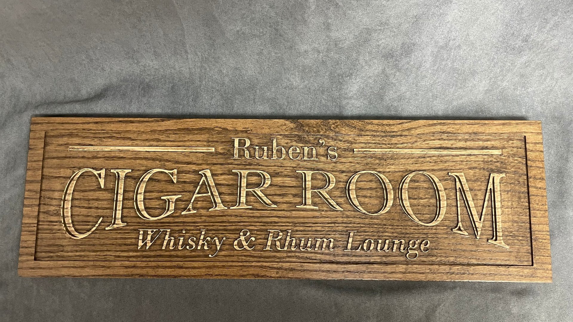 Cigar and Whisky Sign (Personalized)