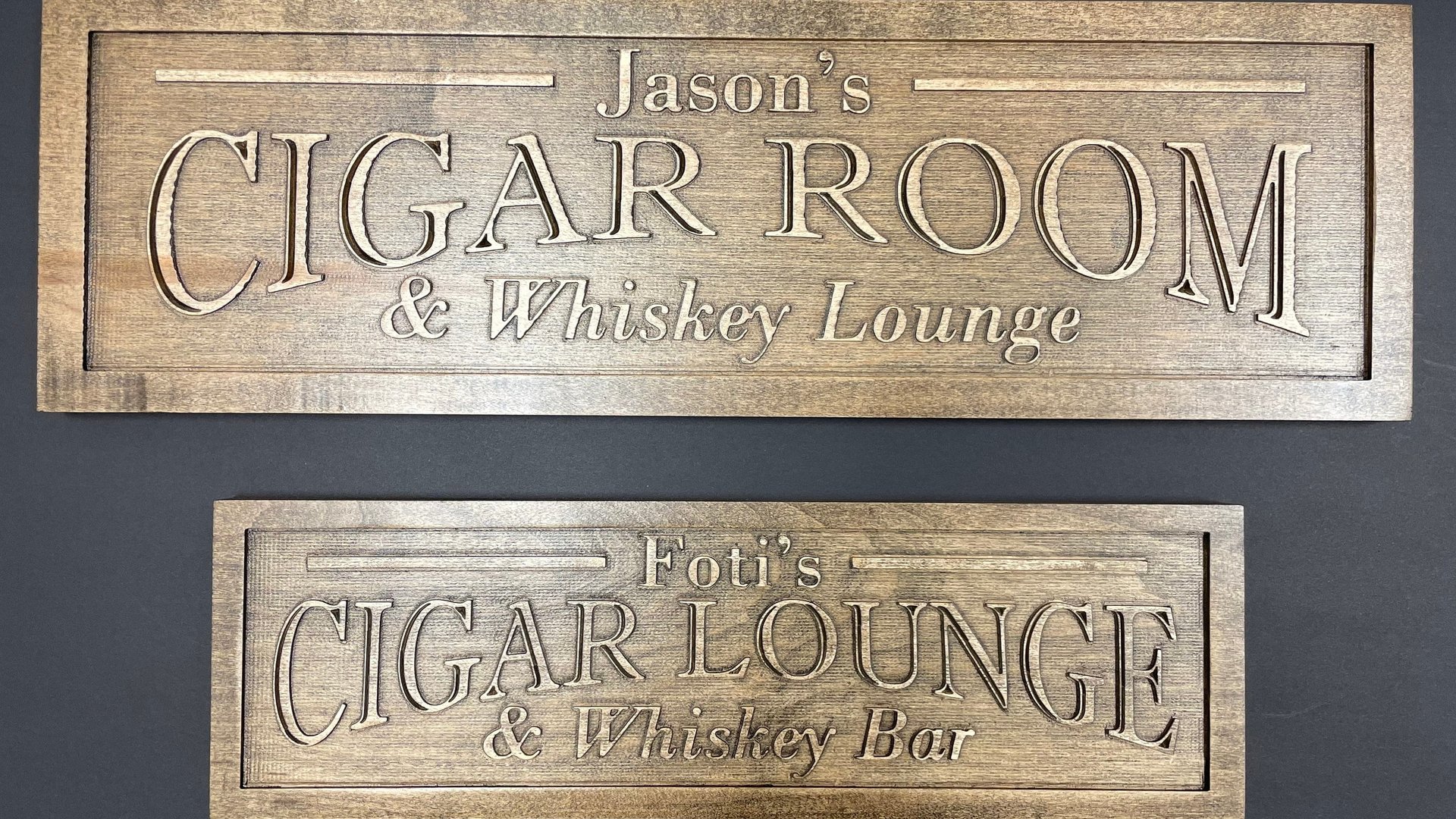 Cigar and Whisky Sign (Personalized)