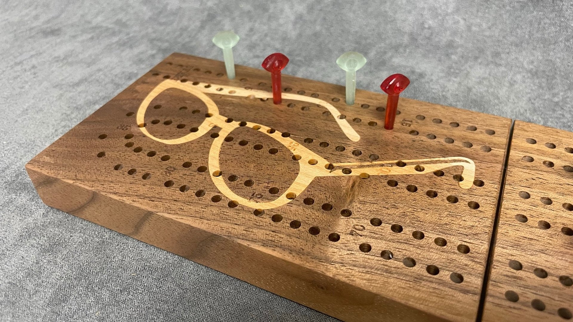 Eye Glasses Folding Travel Cribbage Board