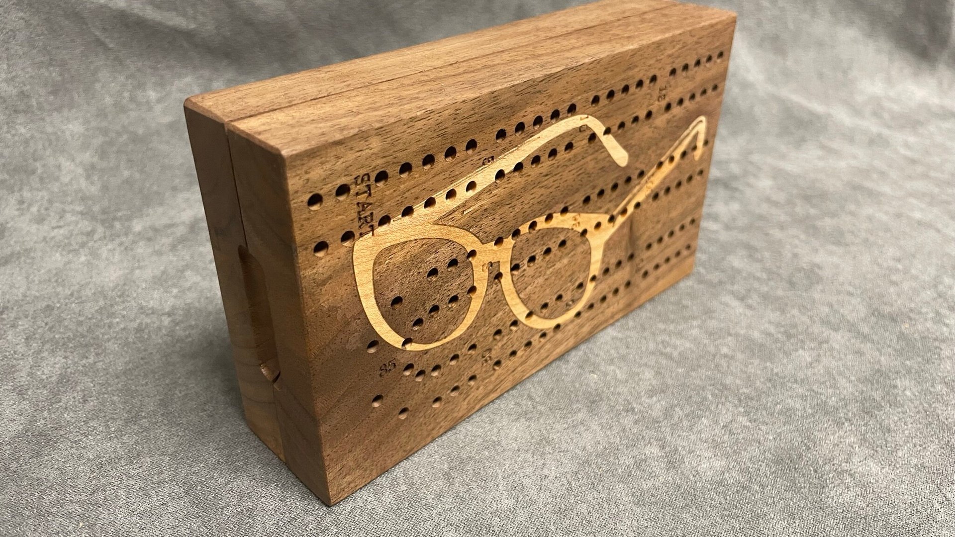 Eye Glasses Folding Travel Cribbage Board