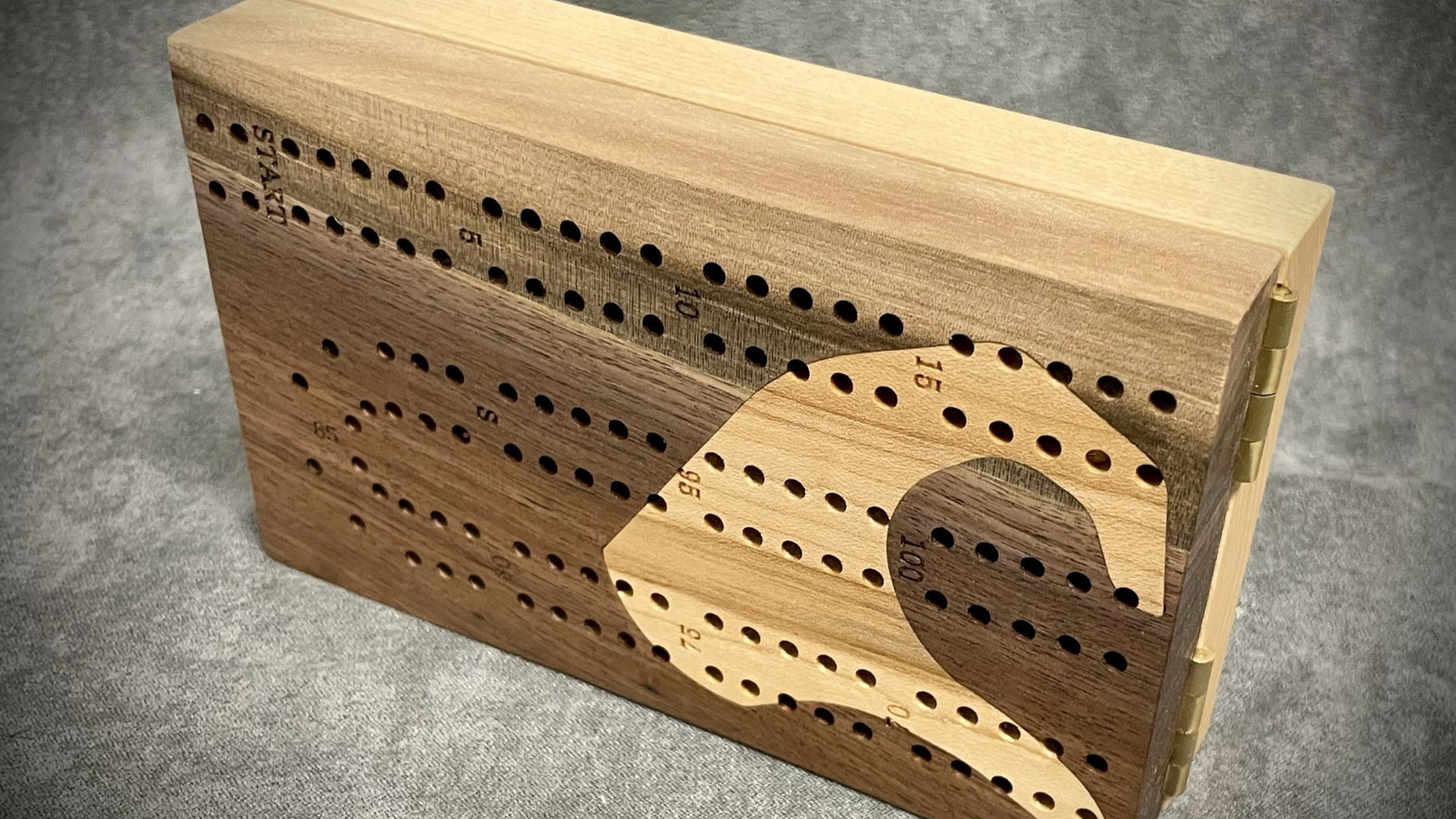 Heart Hands Folding Travel Cribbage Board