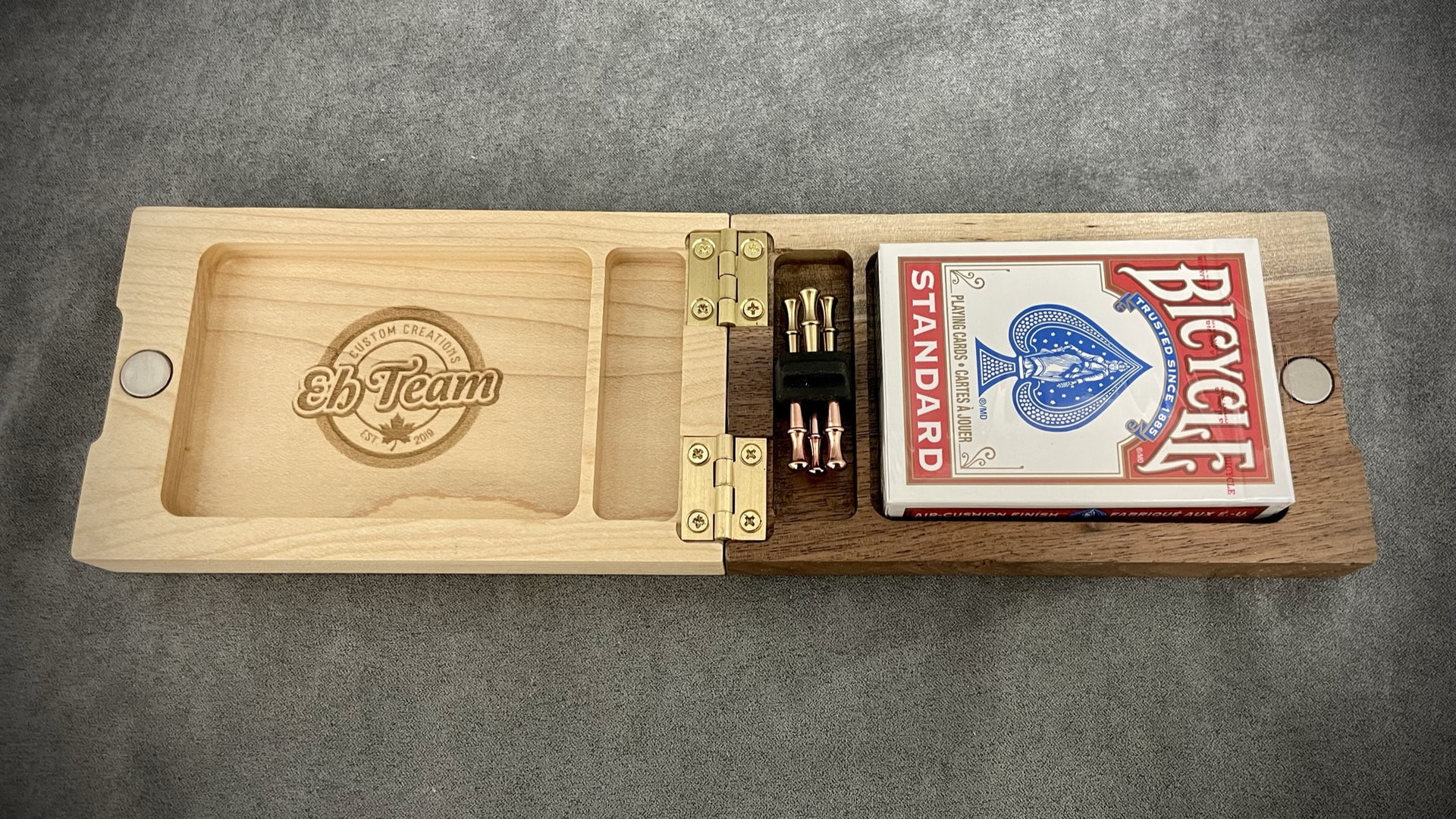 Heart Hands Folding Travel Cribbage Board