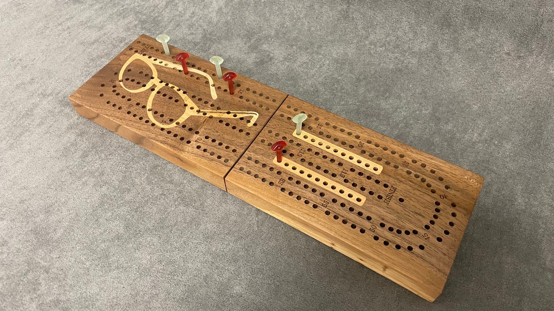 Eye Glasses Folding Travel Cribbage Board