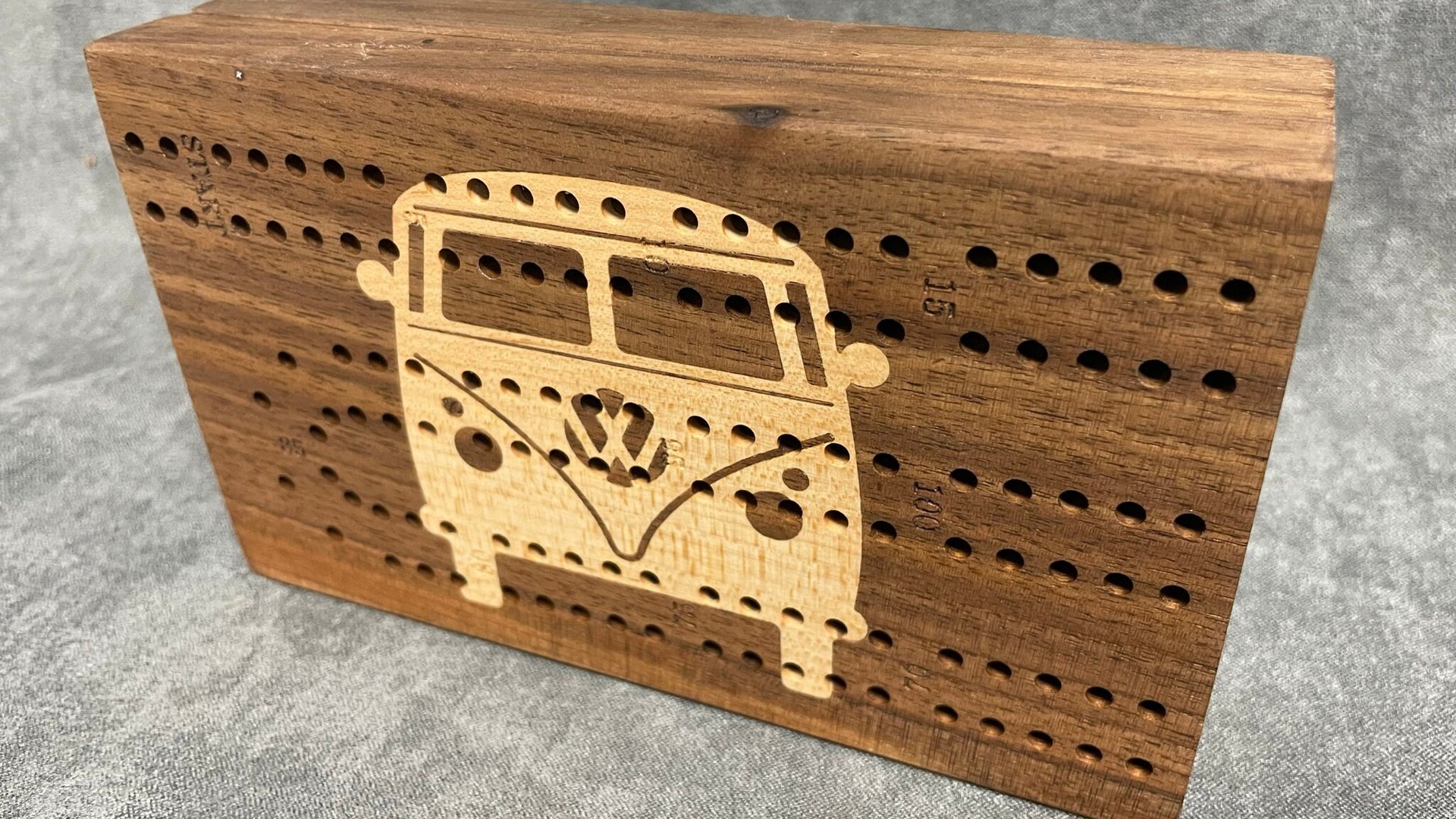 Westie Bus Folding Travel Cribbage Board
