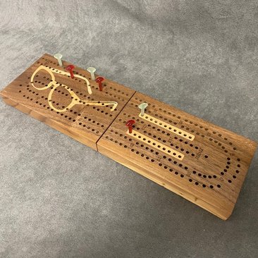 Eye Glasses Folding Travel Cribbage Board